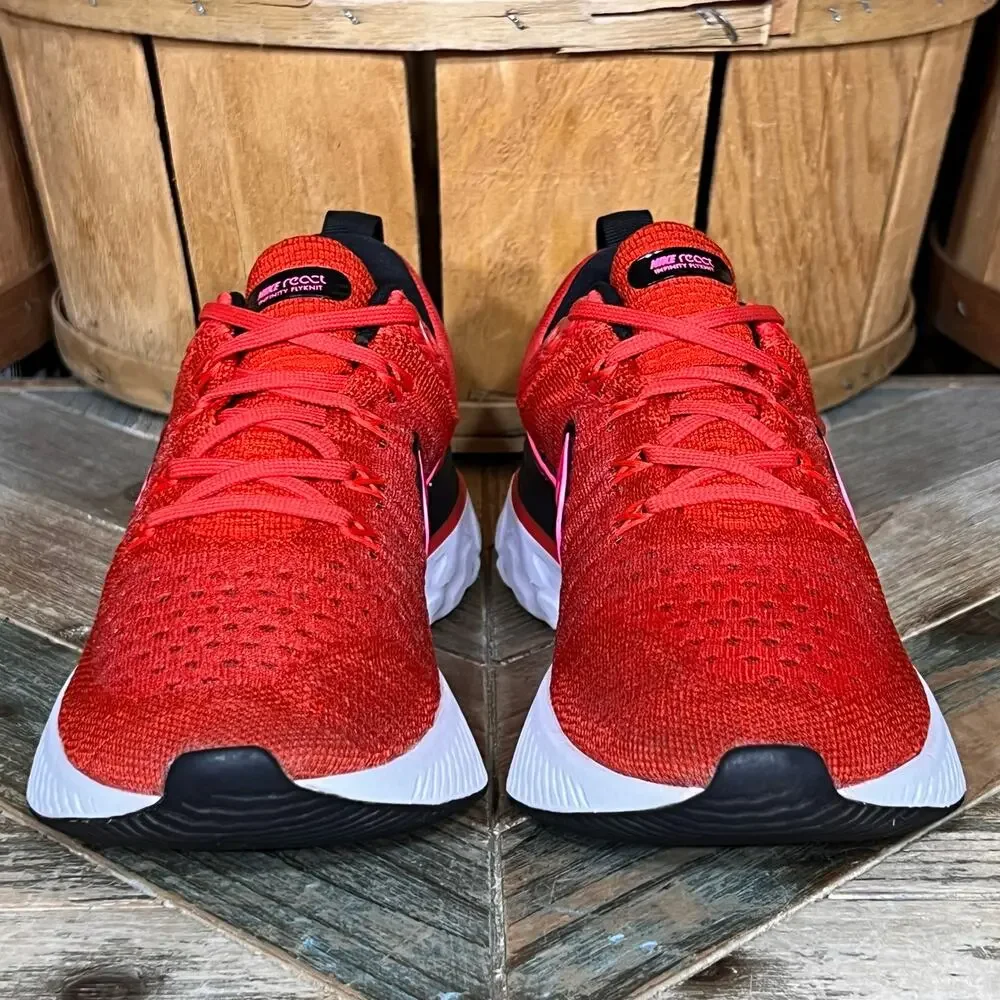 Nike React Infinity Run Flyknit 2 Chile Red DM8073-600 Running Shoes Womens 6.5